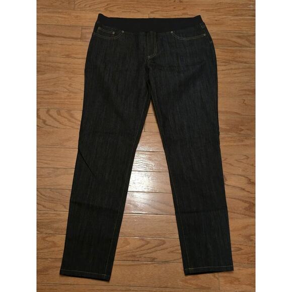 Boston Proper Women's Pull-on Skinny Jeans Jeggings - Dark Wash - Size 14 NWOT - Picture 2 of 6